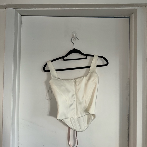 House of CB Rafa Satin Longline Corset in Ivory. XS. NWT. - Picture 9 of 15